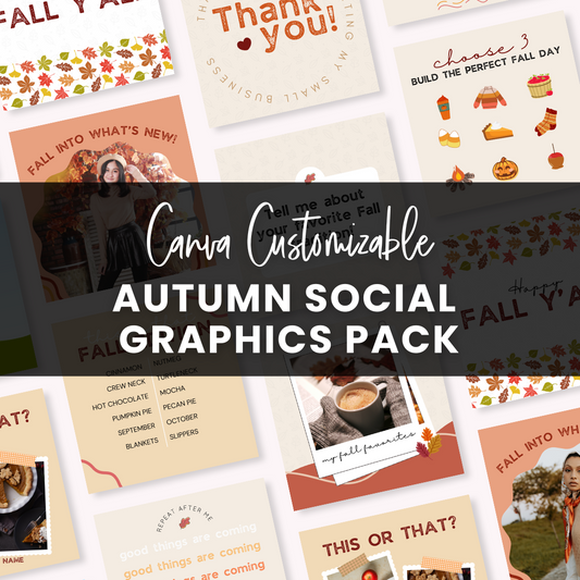 Canva Customizable September/Autumn Social Graphics Templates