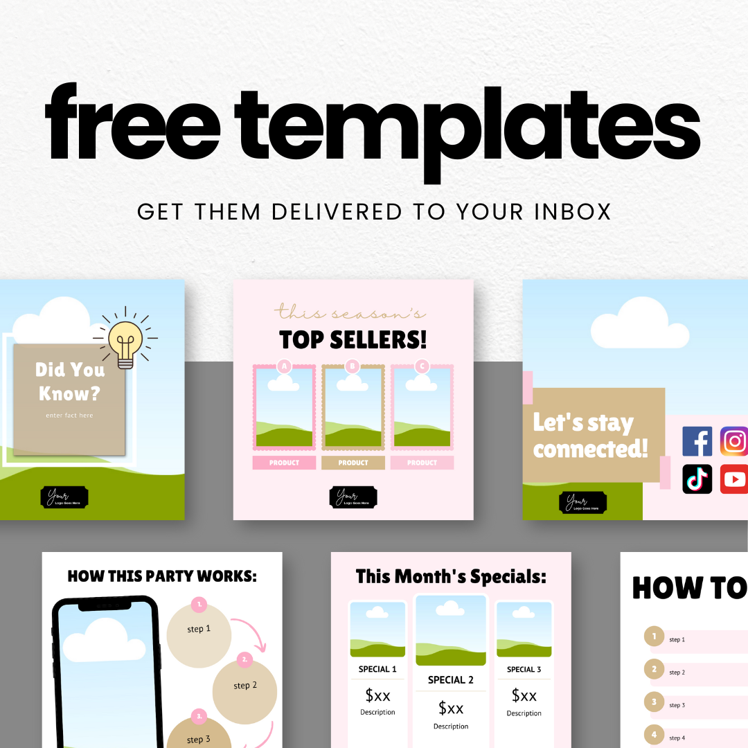 FREE - Canva Customizable Party Graphics Template