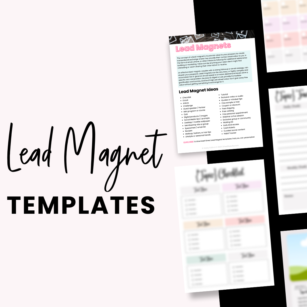 Quickly Build Your List with Canva-Customizable Lead Magnet Templates