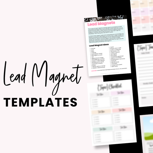 Quickly Build Your List with Canva-Customizable Lead Magnet Templates