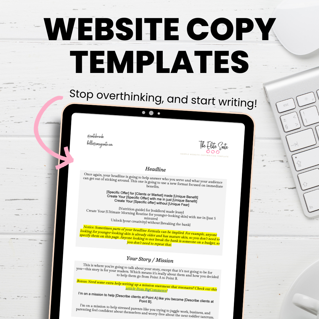 Website Copy Templates