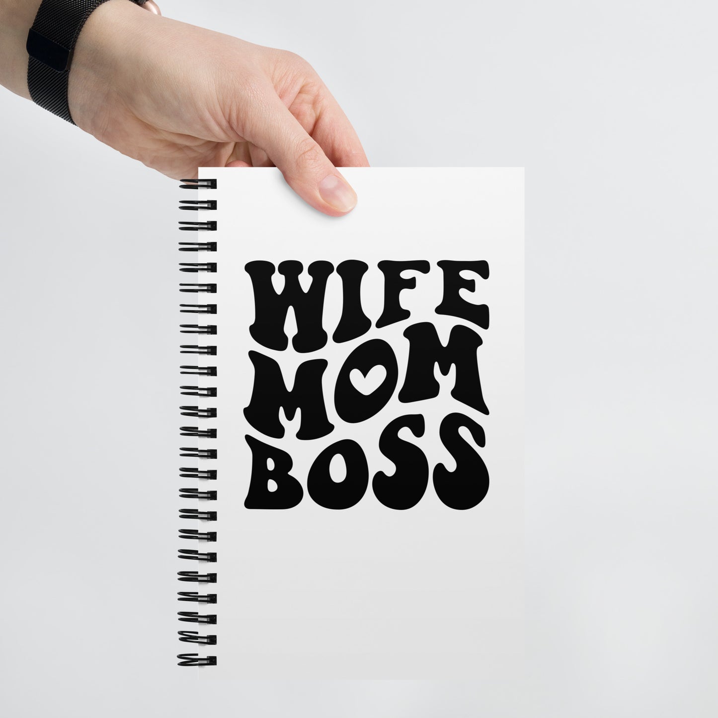 WIFE MOM BOSS - Spiral notebook