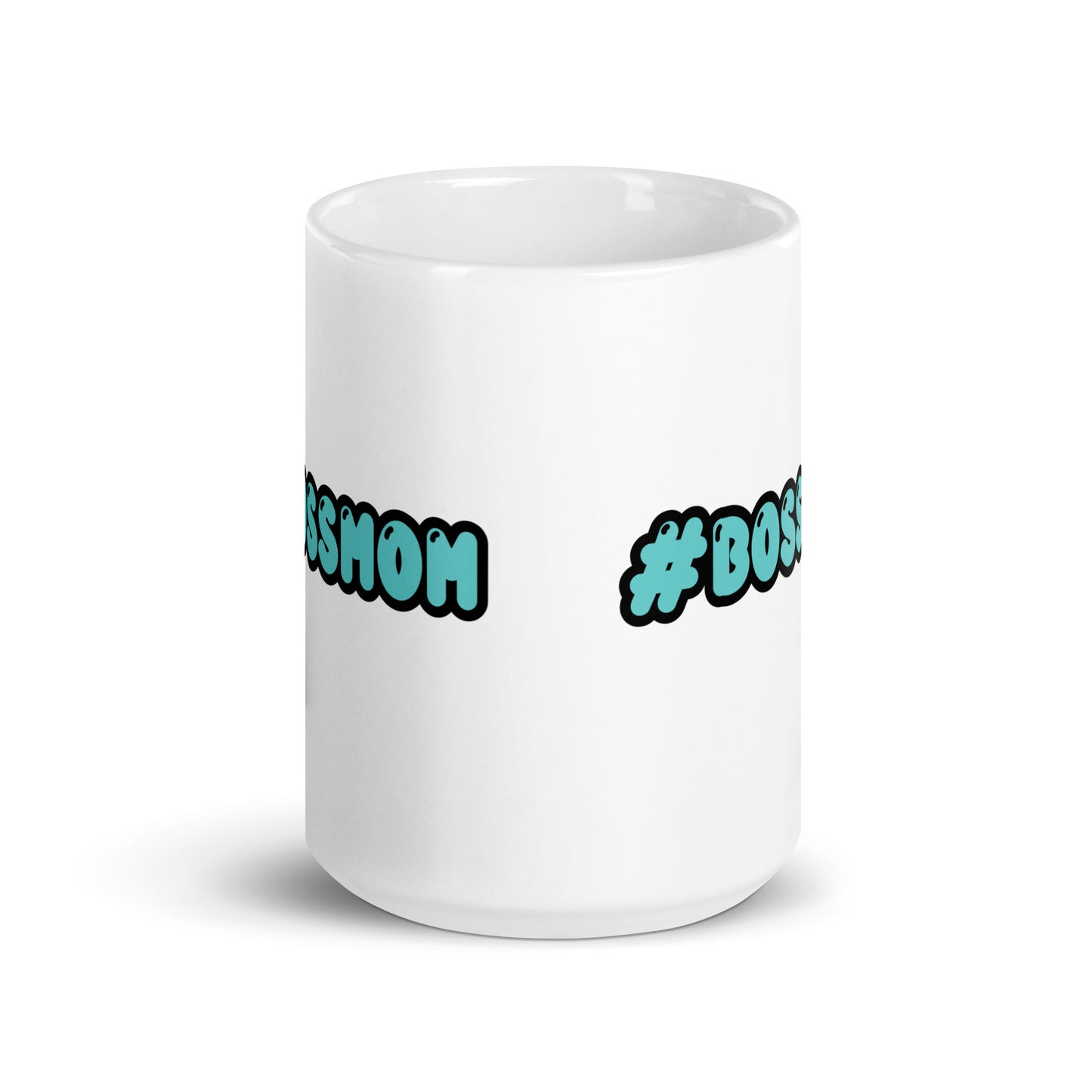 #BOSSMOM TEAL - White glossy mug