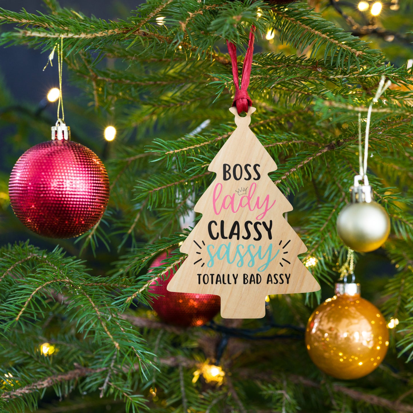 Sassy Wooden Ornament